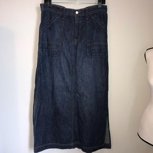 Lucky Brand denim maxi skirt size 10